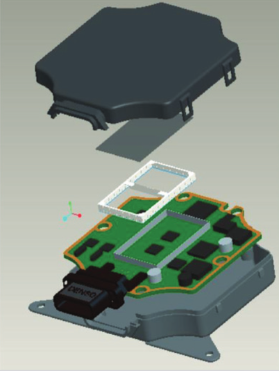Custom Laird board-level shield integrated into a circuit assembly to protect the MMIC transmission line and phase shifter IC
