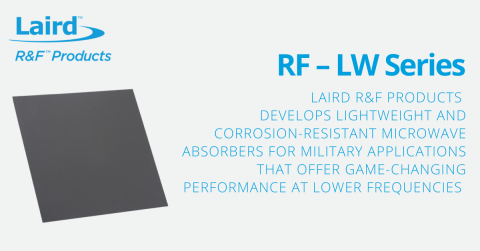 Laird R&F Products develops lightweight and corrosion-resistant microwave absorbers for military applications that offer game-changing performance at lower frequencies