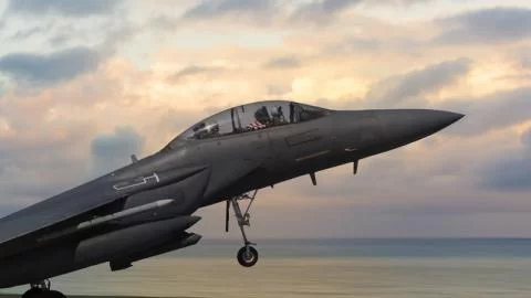 Fighter jet taking off