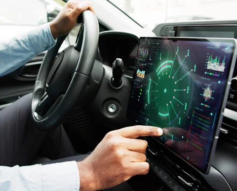 Driving with a touchscreen