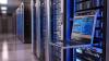 Data center with laptop open
